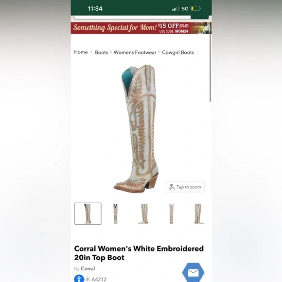 Corral Western Knee high boots - Picture 1 of 5